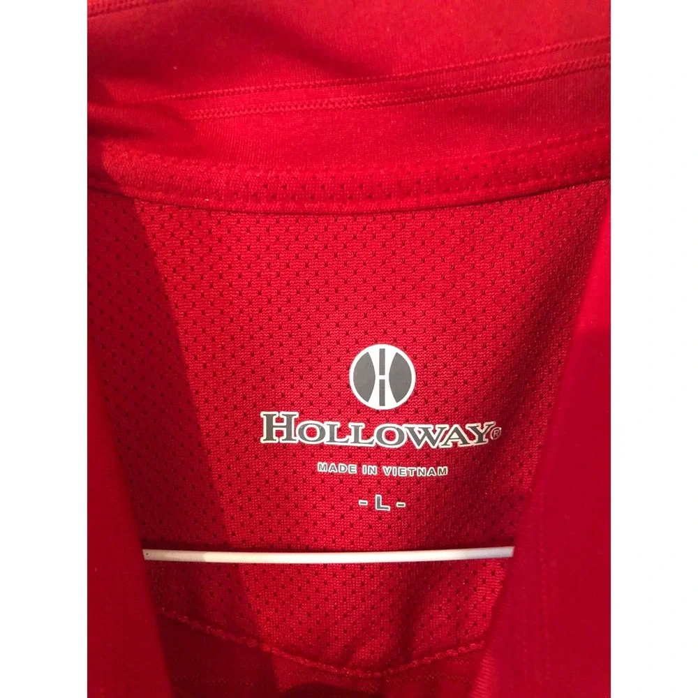 Red Strom Polo Shirt Mens Large Red Short Sleeve Casual Golf Performance Top - Picture 3 of 4
